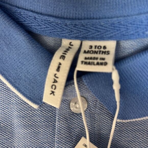 Janie and Jack 100048699 Baby Bunny Pique Polo Bodysuit NWT size 3-6 m - Picture 4 of 7